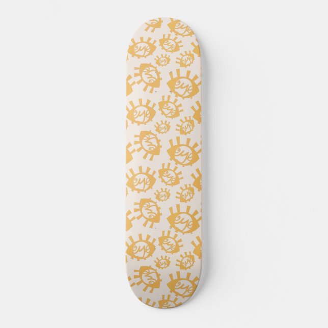 Funny Eyes Pattern Skateboard (Vorderseite)