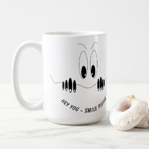 Funny Eyes Tasse Lächeln - Eigener Text