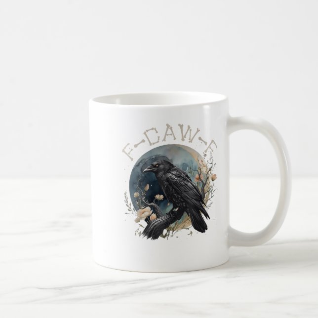 Funny F-caw-f Black Crow Fcawf Black Crow Kaffeetasse (Rechts)