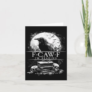 Funny F-caw-f Books Skulls Gothic Karte