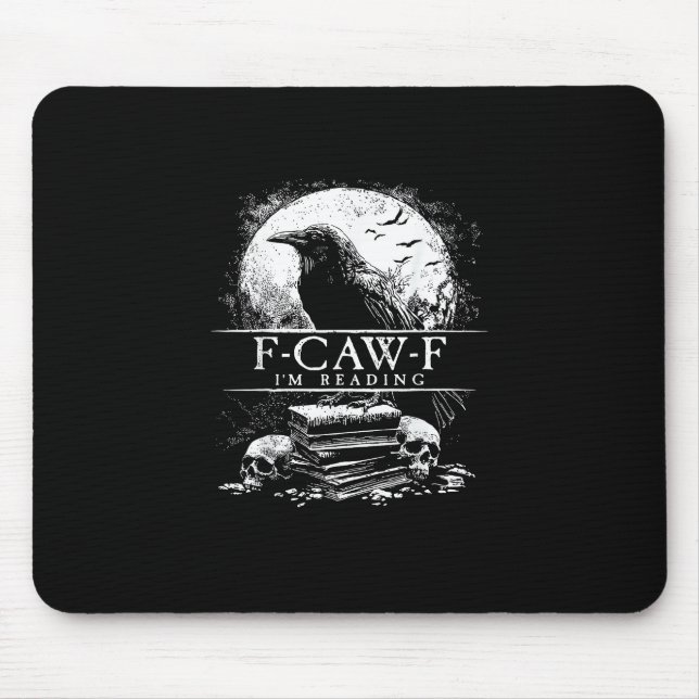 Funny F-Caw-F Books Skulls Gothic Mousepad (Vorne)