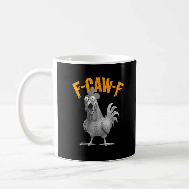 Funny F Caw F Chicken Classic Retro Style Kaffeetasse (Links)