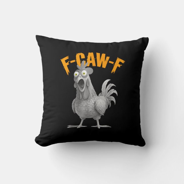 Funny F Caw F Chicken Classic Retro Style Kissen (Vorderseite)