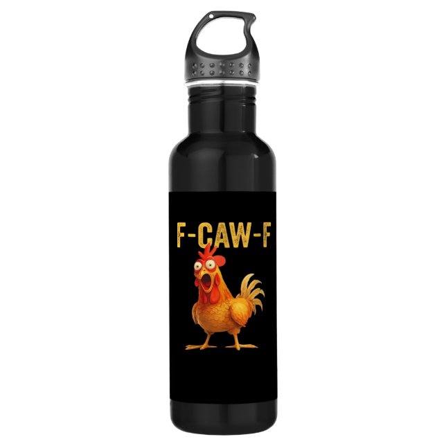 Funny F Caw F Chicken Creative Casual Design Edelstahlflasche (Vorderseite)