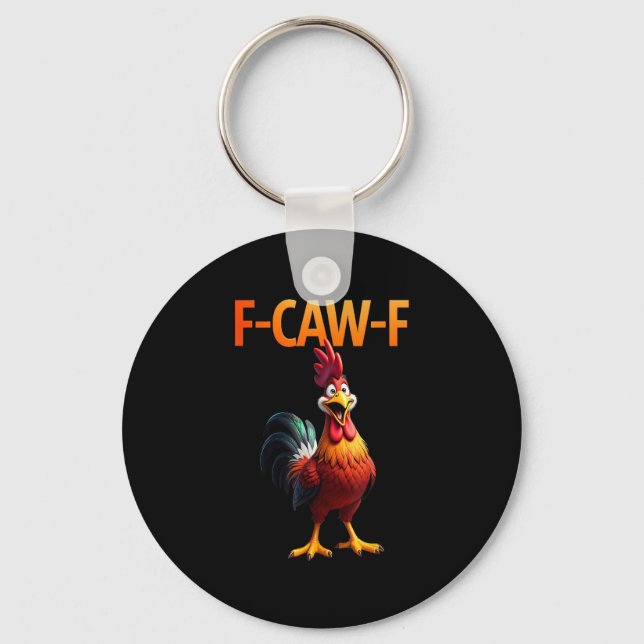 Funny F-Caw-F Chicken F-Caw-F Chicken Gothic Vinta Schlüsselanhänger (Vorderseite)