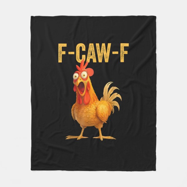 Funny F-Caw-F Chicken F-Caw-F Chicken Minimal Clea Fleecedecke (Vorderseite)