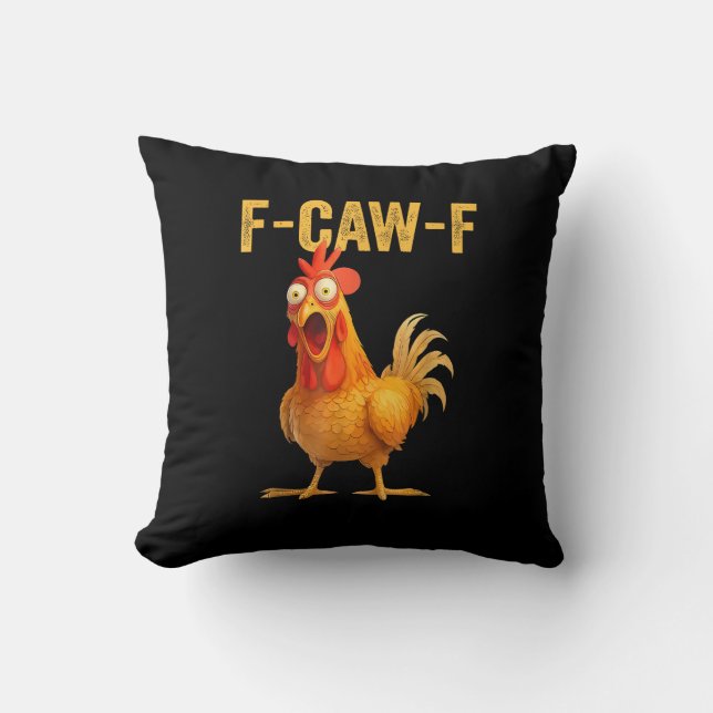 Funny F-Caw-F Chicken F-Caw-F Chicken Minimal Clea Kissen (Vorderseite)