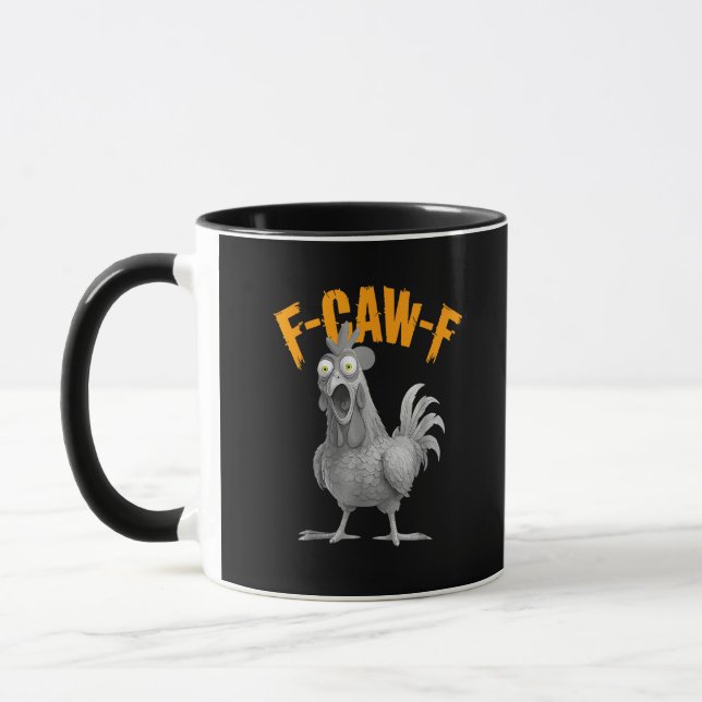 Funny F-Caw-F Chicken F-Caw-F Chicken Retro Classi Tasse (Links)