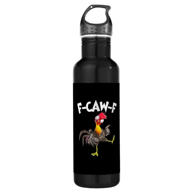Funny F-Caw-F Chicken FCAWF Chicken Edelstahlflasche (Vorderseite)