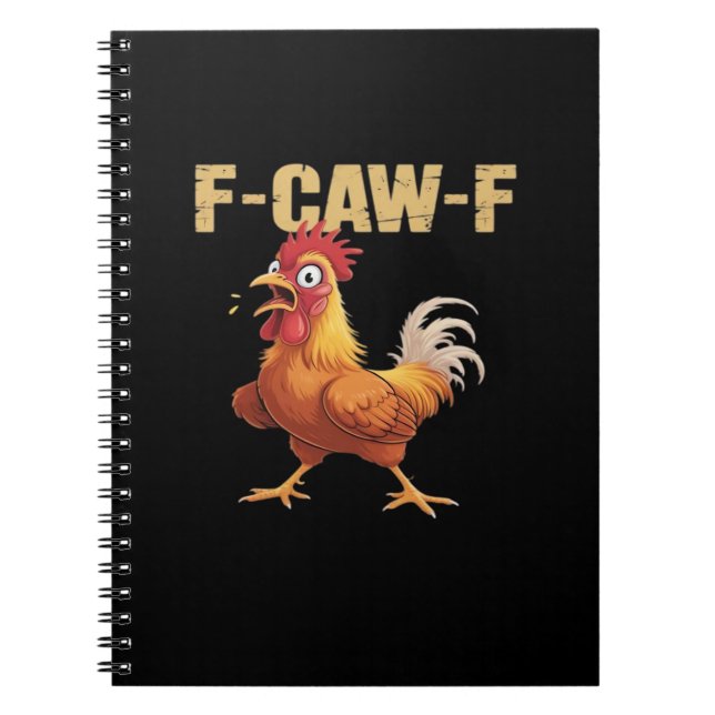 Funny F-Caw-F Chicken Funny Trendy Notizblock (Vorderseite)