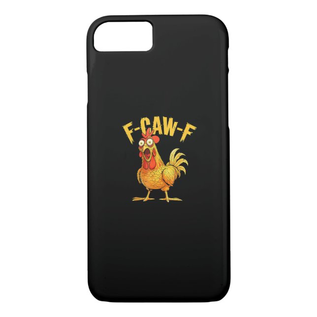 Funny F-Caw-F Chicken – Hilarious Crow Graphic Hum Case-Mate iPhone Hülle (Rückseite)
