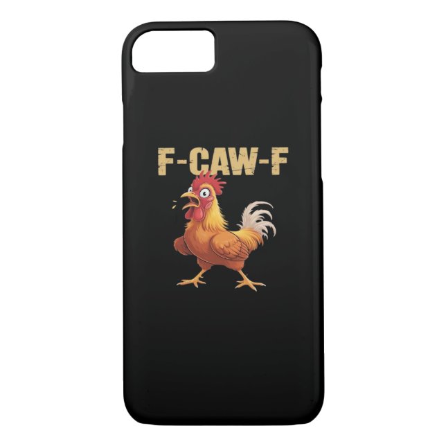 Funny F Caw F Chicken Retro Style Design Case-Mate iPhone Hülle (Rückseite)