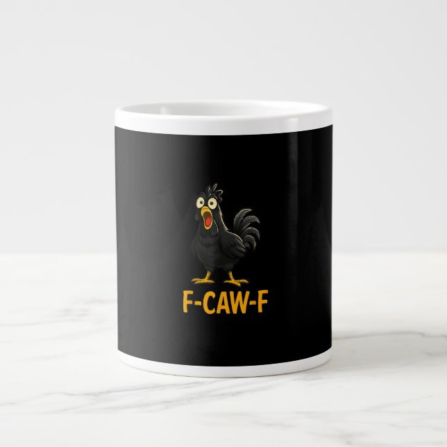 Funny F-Caw-F Chicken Shirts F-Caw-F Chicken Jumbo-Tasse (Vorderseite)