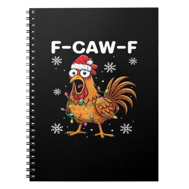 Funny F-Caw-F Christmas Chicken Classic Notizblock (Vorderseite)