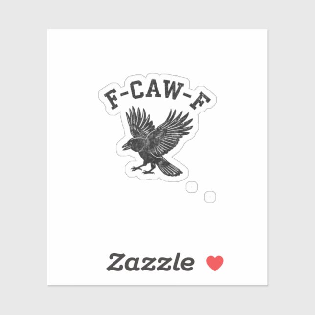 Funny F-Caw-F Crow Aesthetic Style Aufkleber (Blatt)