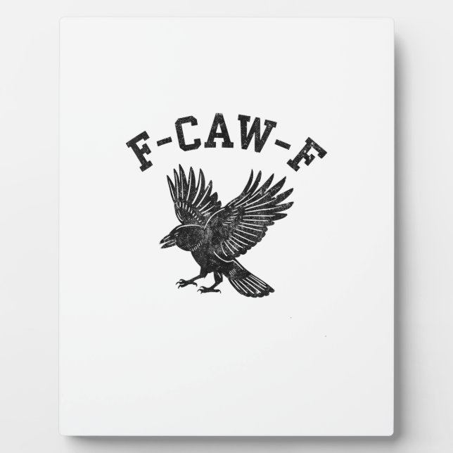 Funny F-Caw-F Crow Aesthetic Style Fotoplatte (Vorderseite)