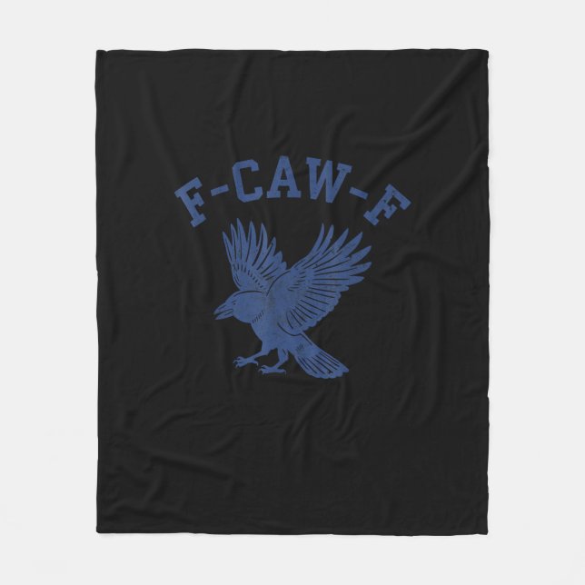 Funny F-Caw-F Crow Fleecedecke (Vorderseite)