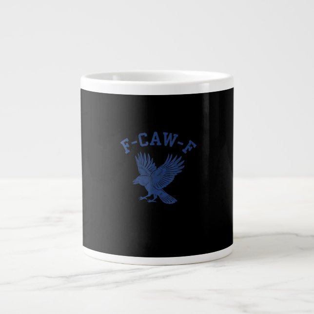 Funny F-Caw-F Crow Jumbo-Tasse (Vorderseite)