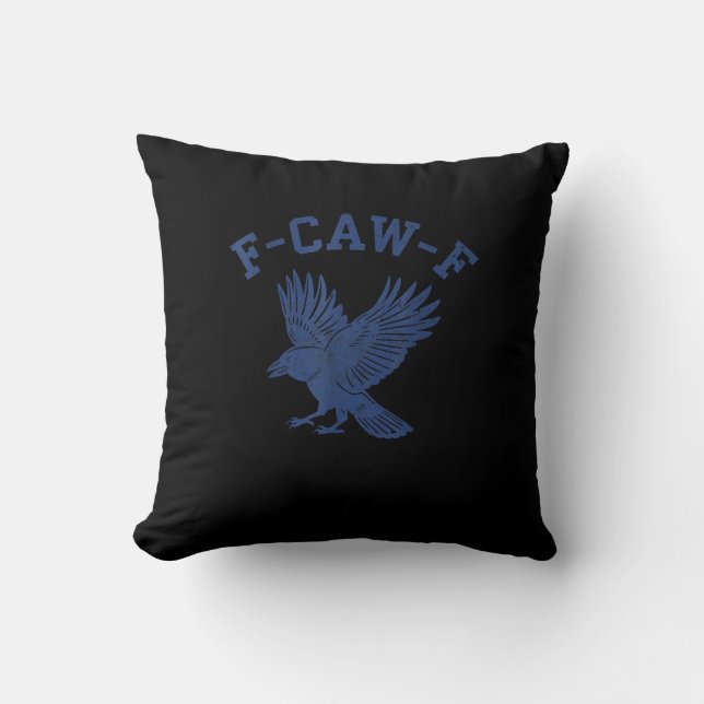 Funny F-Caw-F Crow Kissen (Vorderseite)