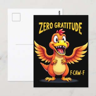Funny F-Caw-F Dinosaur FCAWF Dinosaur Erntedank Postkarte