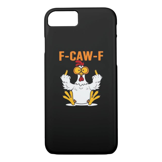 Funny F-Caw-F Fingers Chicken Case-Mate iPhone Hülle (Rückseite)