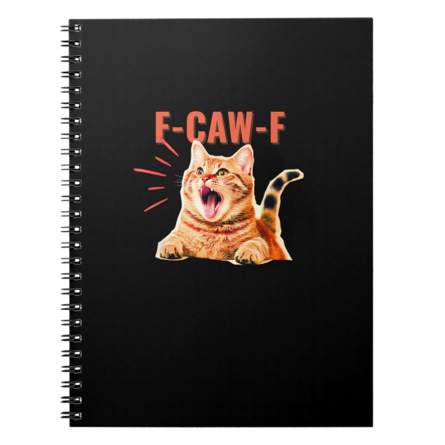 Funny F-Caw-F Graphic Sarcastic Trendy Unique Notizblock (Vorderseite)