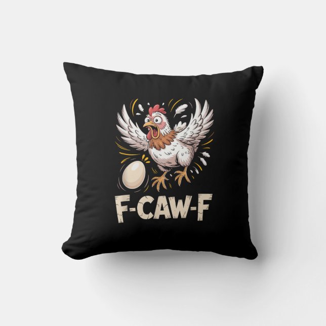 Funny F-Caw-F Hen Creative Casual Kissen (Vorderseite)