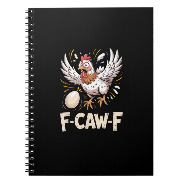 Funny F-Caw-F Hen Creative Casual Notizblock (Vorderseite)