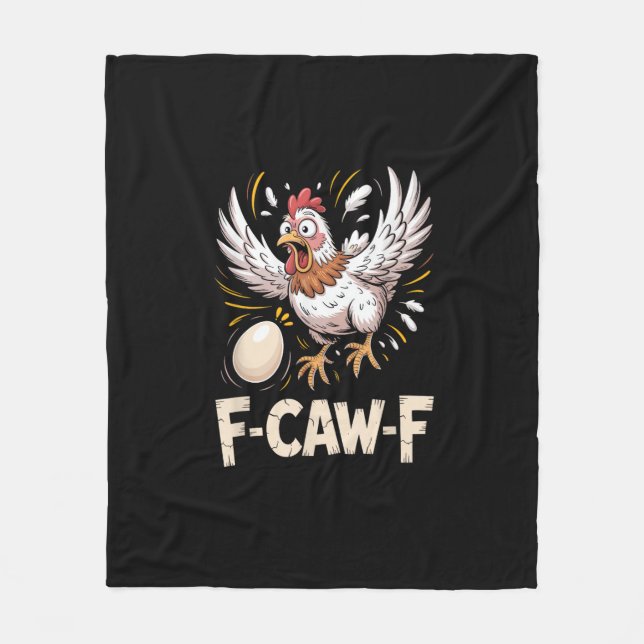 Funny F Caw F Hen Creative Casual Style Fleecedecke (Vorderseite)