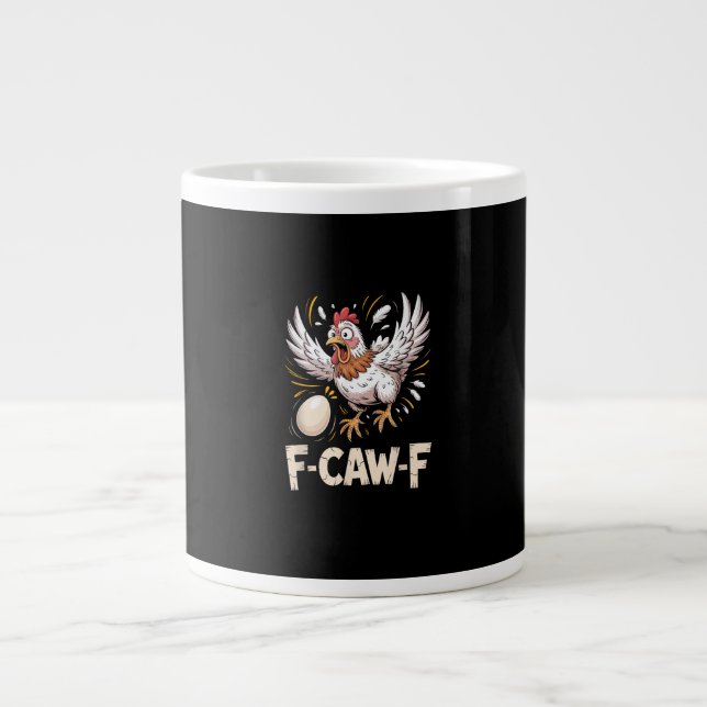 Funny F Caw F Hen Creative Casual Style Jumbo-Tasse (Vorderseite)