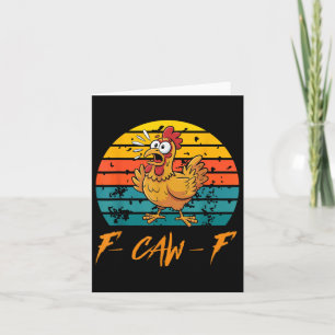Funny F-caw-f Hühner Shirts, Vintager Sonnenunterg Karte