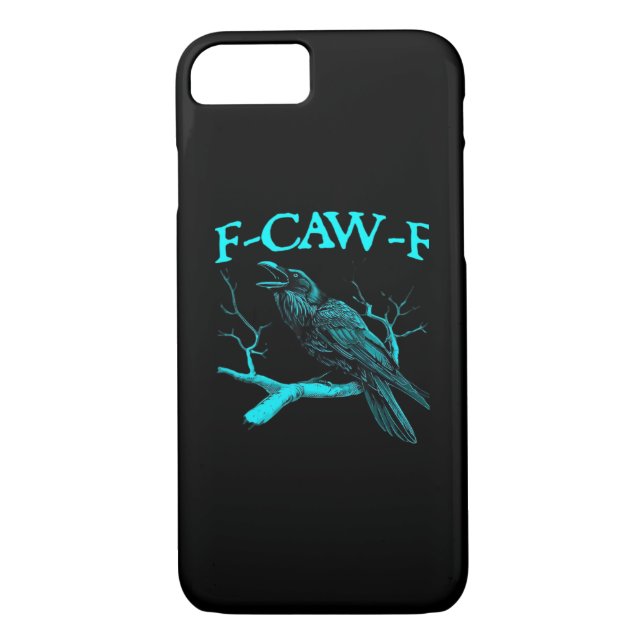 Funny F-Caw-F Humor Crow Gothic Case-Mate iPhone Hülle (Rückseite)