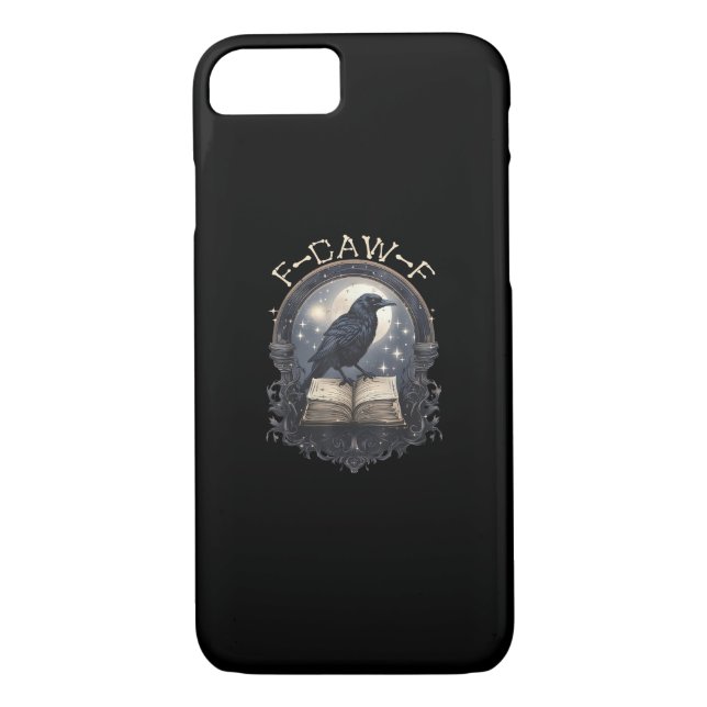 Funny F-Caw-F Raven Bird Saying Graphic Retro Clas Case-Mate iPhone Hülle (Rückseite)