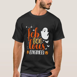 Funny Fabulous Engineer Niedlich Ghost Halloween C T-Shirt