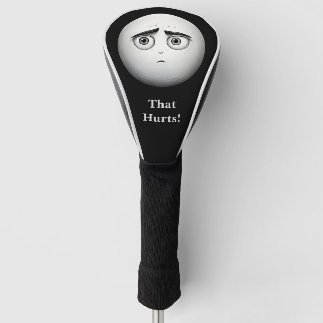 Funny Face Black and White Golfhead Cover Golf Headcover (Vorderseite)