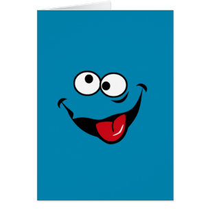 Funny face Cartoon blauer Hintergrund