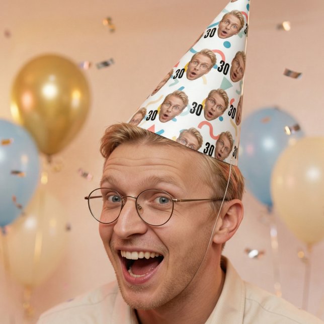 Funny Face Custom Photo Party Hat Partyhütchen (Von Creator hochgeladen)