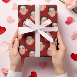 Funny Face Foto Kardinal Red Gift Wrapping Paper Geschenkpapier