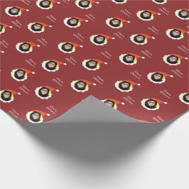 Funny Face Frohe Weihnachts-Foto Custom Geschenkpapier
