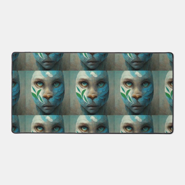Funny Face Mask Schreibtischunterlage (Vorderseite)
