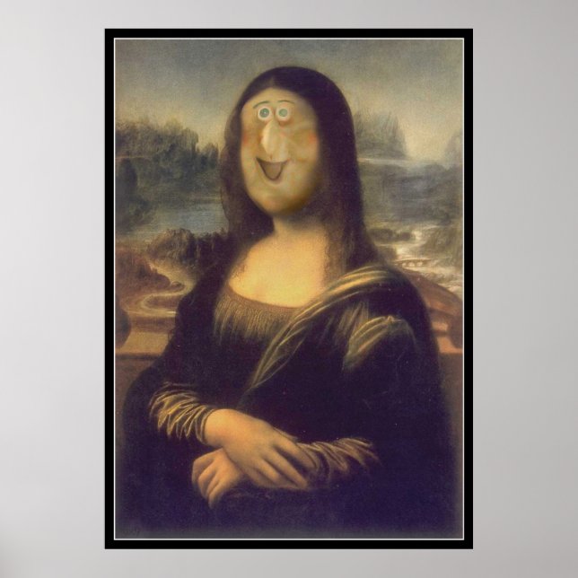 Funny Face Mona Lisa Laughter Poster (Vorne)