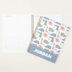 Funny Face Niedlich Doodle Tiermuster Planer