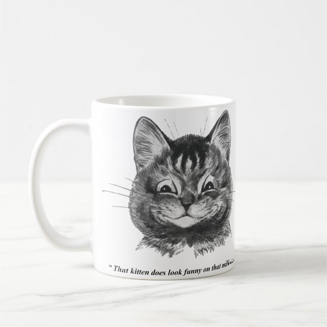 Funny Face of Cat (1), Louis Wain Kaffeetasse (Links)