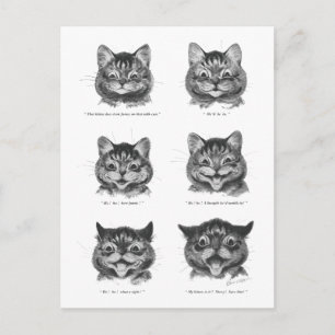 Funny Face of Cat, Louis Wain Postkarte