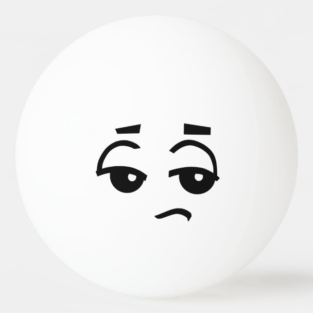 FUNNY FACE ONE STAR WHITE PONG BALL TISCHTENNISBALL (Vorderseite)
