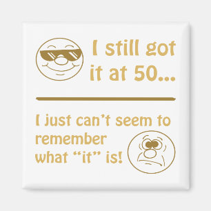 Funny Faces 50. Geburtstag Gag Geschenke Magnet
