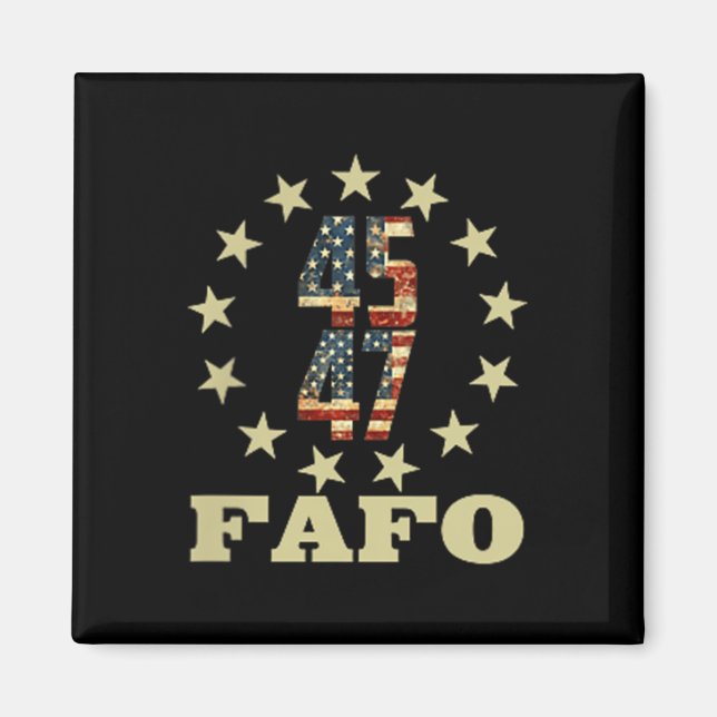 Funny Fafo Trump Foto Magnet (Vorne)
