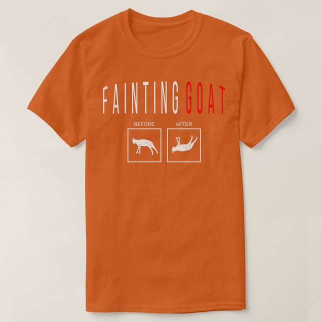 Funny Fainting Goat  T-Shirt (Design vorne)