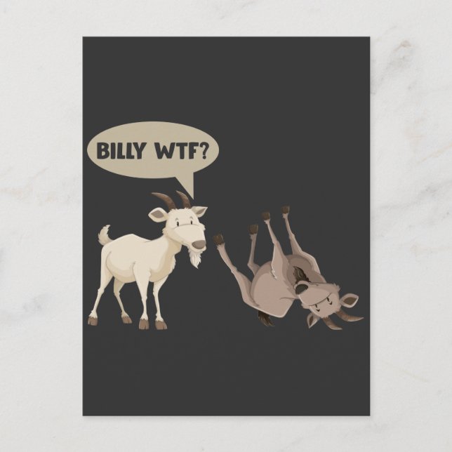 Funny Fainting Goat Unglaublich witzig Mountain An Postkarte (Vorderseite)