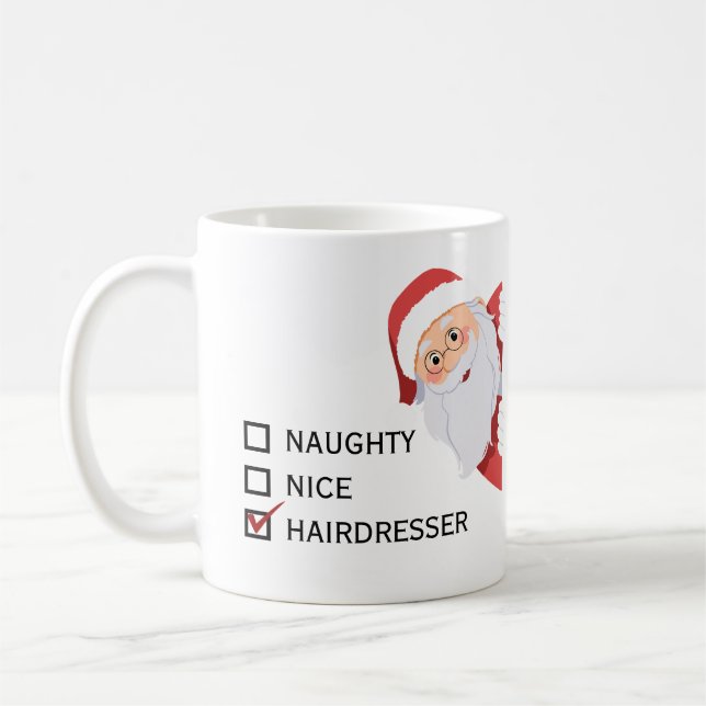 Funny Fairdresser Schöne Weihnachtsfeier Tasse (Links)